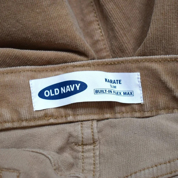Old Navy Boys Karate Slim Built-In Flex Max Corduroy Pants Sz 18 Plus High Rise - Picture 9 of 16